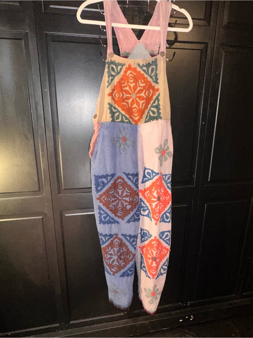 Sacred Threads Patchwork Printed Multicolor Overalls